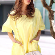 <イエローM1点即納>ギャザーポケットルーズシルエットワンピース 2色展開 - select store mirror me<イエローM1点即納>ギャザーポケットルーズシルエットワンピース 2色展開194552926mirror meselect store mirror me194552926イエローS