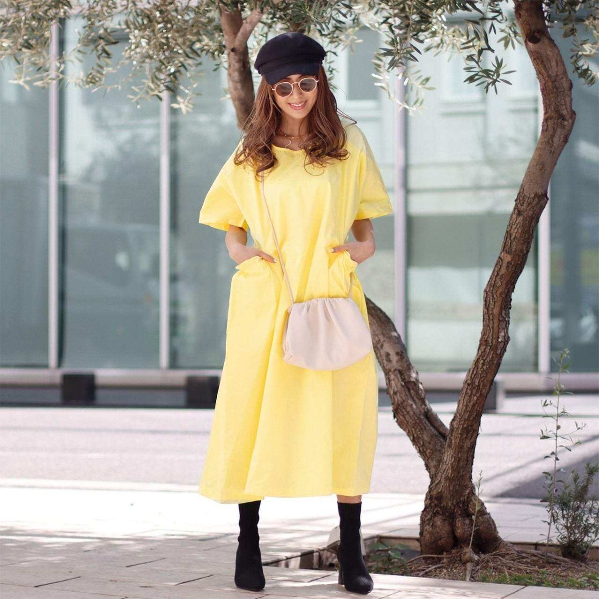 <イエローM1点即納>ギャザーポケットルーズシルエットワンピース 2色展開 - select store mirror me<イエローM1点即納>ギャザーポケットルーズシルエットワンピース 2色展開194552926mirror meselect store mirror me194552926イエローS