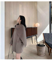 <グレージュMサイズ1点即納>【高品質ウール】高品質ウールドレープポンチョ風コート 2色展開 - select store mirror me<グレージュMサイズ1点即納>【高品質ウール】高品質ウールドレープポンチョ風コート 2色展開196077434mirror meselect store mirror me196077434グレージュS