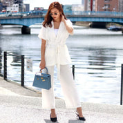 <ブラウンMサイズ1点ずつ即納>【動画あり】ウエストボタンベルト美シルエットセットアップ 3色展開 - select store mirror me<ブラウンMサイズ1点ずつ即納>【動画あり】ウエストボタンベルト美シルエットセットアップ 3色展開194486976mirror meselect store mirror me194486976ホワイト M