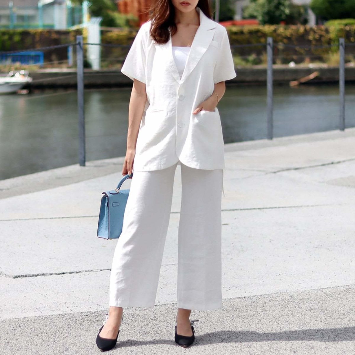 <ブラウンMサイズ1点ずつ即納>【動画あり】ウエストボタンベルト美シルエットセットアップ 3色展開 - select store mirror me<ブラウンMサイズ1点ずつ即納>【動画あり】ウエストボタンベルト美シルエットセットアップ 3色展開194486976mirror meselect store mirror me194486976ホワイト M