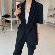 <ブラウンMサイズ1点ずつ即納>【動画あり】ウエストボタンベルト美シルエットセットアップ 3色展開 - select store mirror me<ブラウンMサイズ1点ずつ即納>【動画あり】ウエストボタンベルト美シルエットセットアップ 3色展開194486976mirror meselect store mirror me194486976ホワイト M