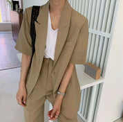 <ブラウンMサイズ1点ずつ即納>【動画あり】ウエストボタンベルト美シルエットセットアップ 3色展開 - select store mirror me<ブラウンMサイズ1点ずつ即納>【動画あり】ウエストボタンベルト美シルエットセットアップ 3色展開194486976mirror meselect store mirror me194486976ホワイト M