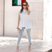 <Mサイズ1点即納><伸縮性抜群>【動画あり】裾カット&ダメージハイライトデニムパンツ - select store mirror me<Mサイズ1点即納><伸縮性抜群>【動画あり】裾カット&ダメージハイライトデニムパンツ194554058mirror meselect store mirror me194554058XS