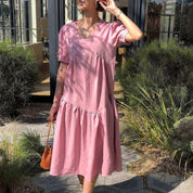 <Mサイズ2点即納>【動画あり】ベビーピンクカラーリラックスワンピース - select store mirror me<Mサイズ2点即納>【動画あり】ベビーピンクカラーリラックスワンピース194552184mirror meselect store mirror me194552184S