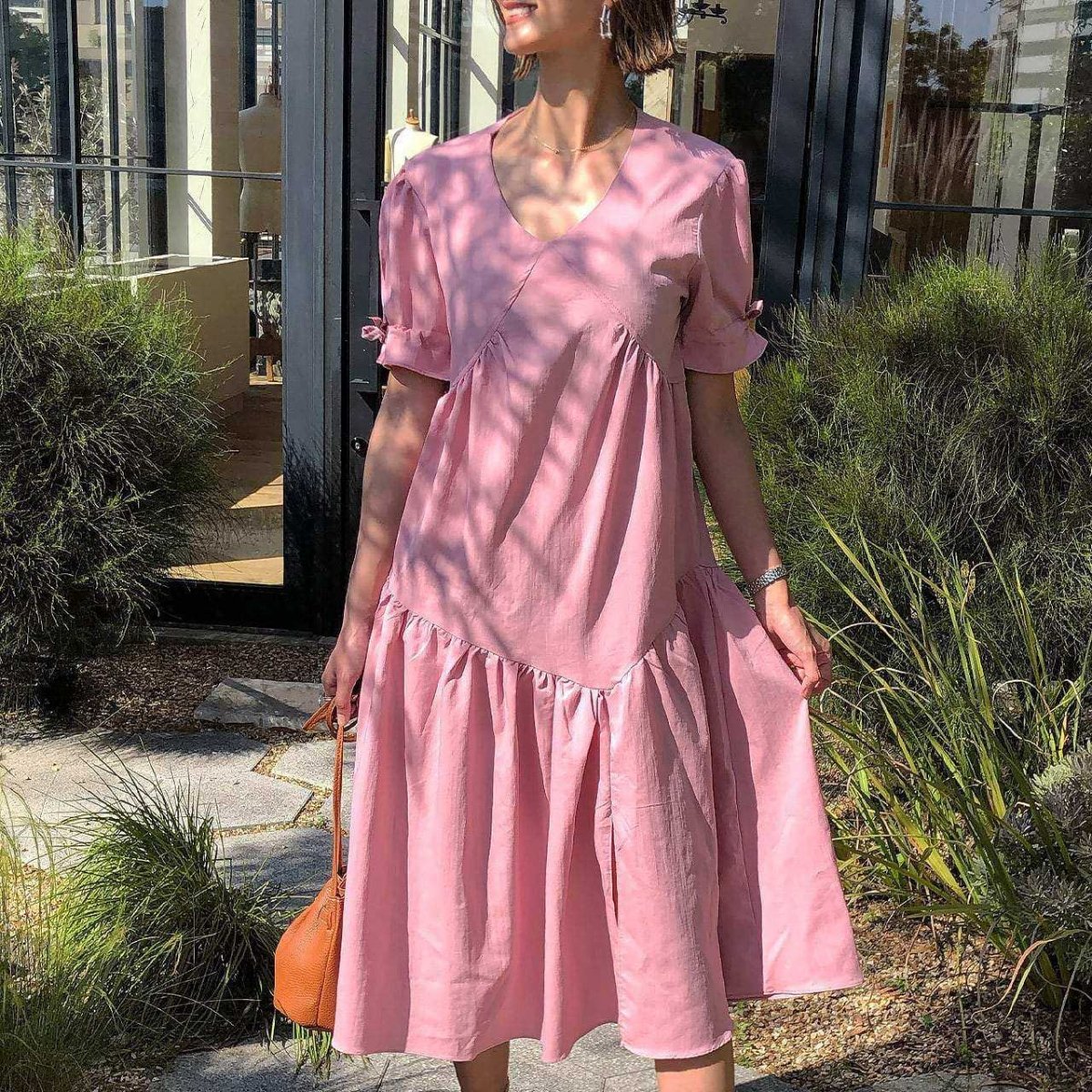 <Mサイズ2点即納>【動画あり】ベビーピンクカラーリラックスワンピース - select store mirror me<Mサイズ2点即納>【動画あり】ベビーピンクカラーリラックスワンピース194552184mirror meselect store mirror me194552184S