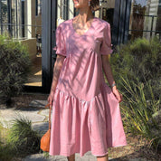 <Mサイズ2点即納>【動画あり】ベビーピンクカラーリラックスワンピース - select store mirror me<Mサイズ2点即納>【動画あり】ベビーピンクカラーリラックスワンピース194552184mirror meselect store mirror me194552184S