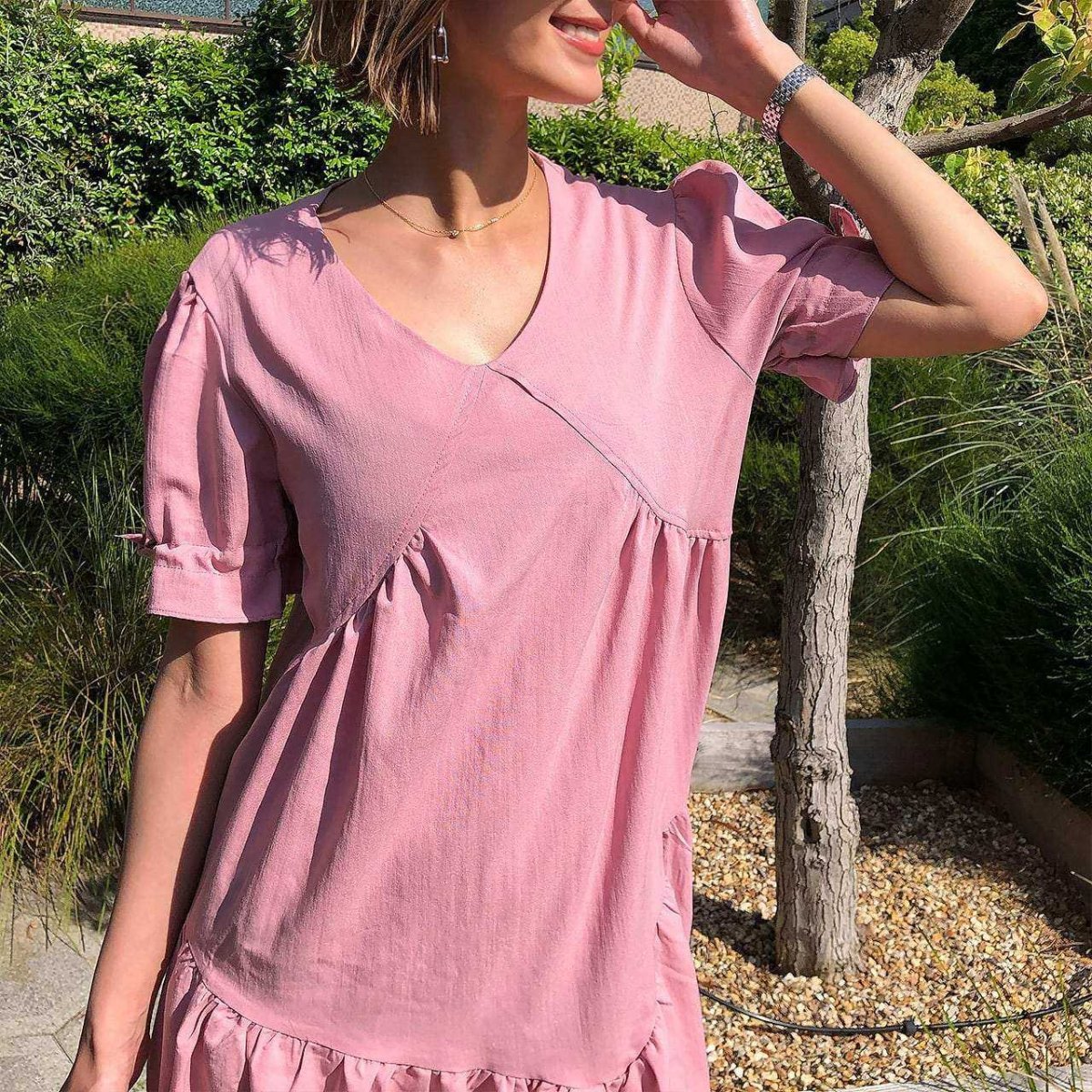 <Mサイズ2点即納>【動画あり】ベビーピンクカラーリラックスワンピース - select store mirror me<Mサイズ2点即納>【動画あり】ベビーピンクカラーリラックスワンピース194552184mirror meselect store mirror me194552184S