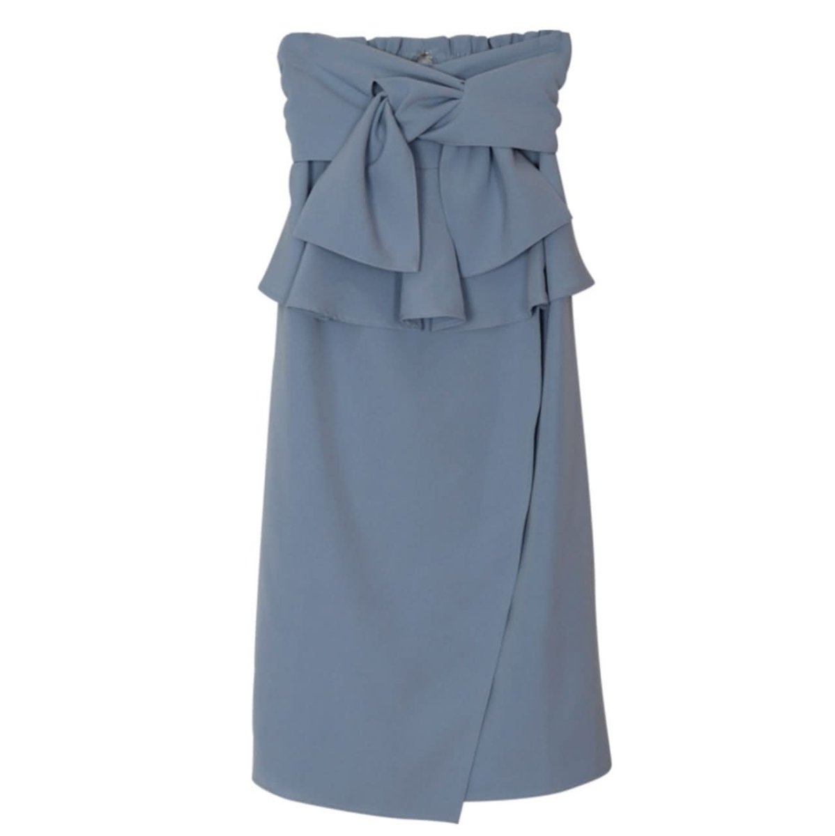 <M2点即納>デザインウエストフリルリボンくすみブルースカート - select store mirror me<M2点即納>デザインウエストフリルリボンくすみブルースカート99403507mirror meselect store mirror me99403507S