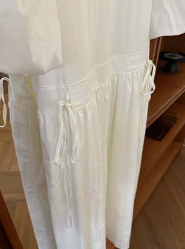 バックカットパフスリーブホワイトワンピース - select store mirror meバックカットパフスリーブホワイトワンピースmirror meselect store mirror meフリーサイズ