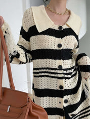 【動画あり】コアヤーン素材ボーダーフリンジニットカーディガン - select store mirror me【動画あり】コアヤーン素材ボーダーフリンジニットカーディガンmirror meselect store mirror meフリーサイズ