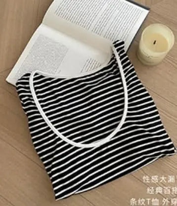 【大人気】バックカッティングオープンボーダートップス mirror me