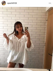 〈インスタグラマー様ご愛用〉【動画あり】ドロップショルダーデザインスリーブトップス - select store mirror me〈インスタグラマー様ご愛用〉【動画あり】ドロップショルダーデザインスリーブトップスmirror meselect store mirror meフリーサイズ