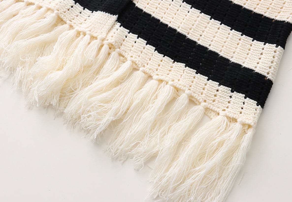 【動画あり】コアヤーン素材ボーダーフリンジニットカーディガン - select store mirror me【動画あり】コアヤーン素材ボーダーフリンジニットカーディガンmirror meselect store mirror meフリーサイズ