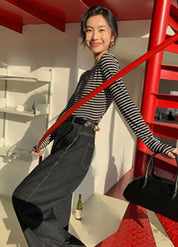 【大人気】バックカッティングオープンボーダートップス - select store mirror me【大人気】バックカッティングオープンボーダートップスmirror meselect store mirror meフリーサイズ