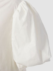 バックカットパフスリーブホワイトワンピース - select store mirror meバックカットパフスリーブホワイトワンピースmirror meselect store mirror meフリーサイズ