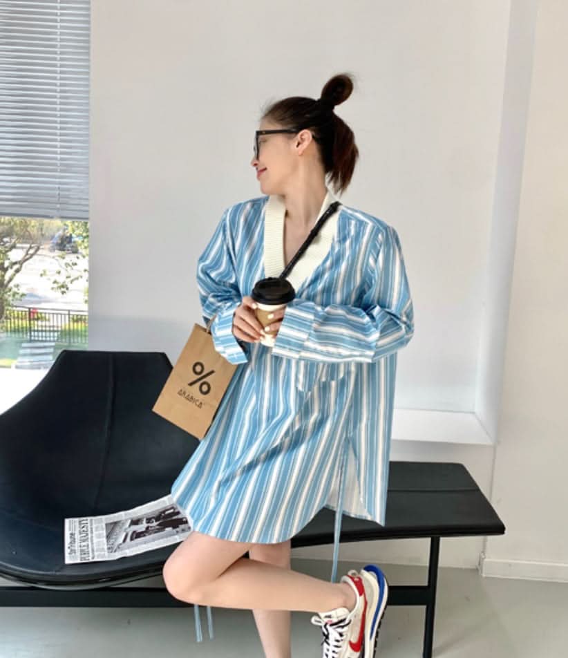 カラーストライプ異素材MIXトップス - select store mirror meカラーストライプ異素材MIXトップス186780945mirror meselect store mirror me186780945S