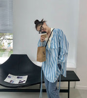 カラーストライプ異素材MIXトップス - select store mirror meカラーストライプ異素材MIXトップス186780945mirror meselect store mirror me186780945S