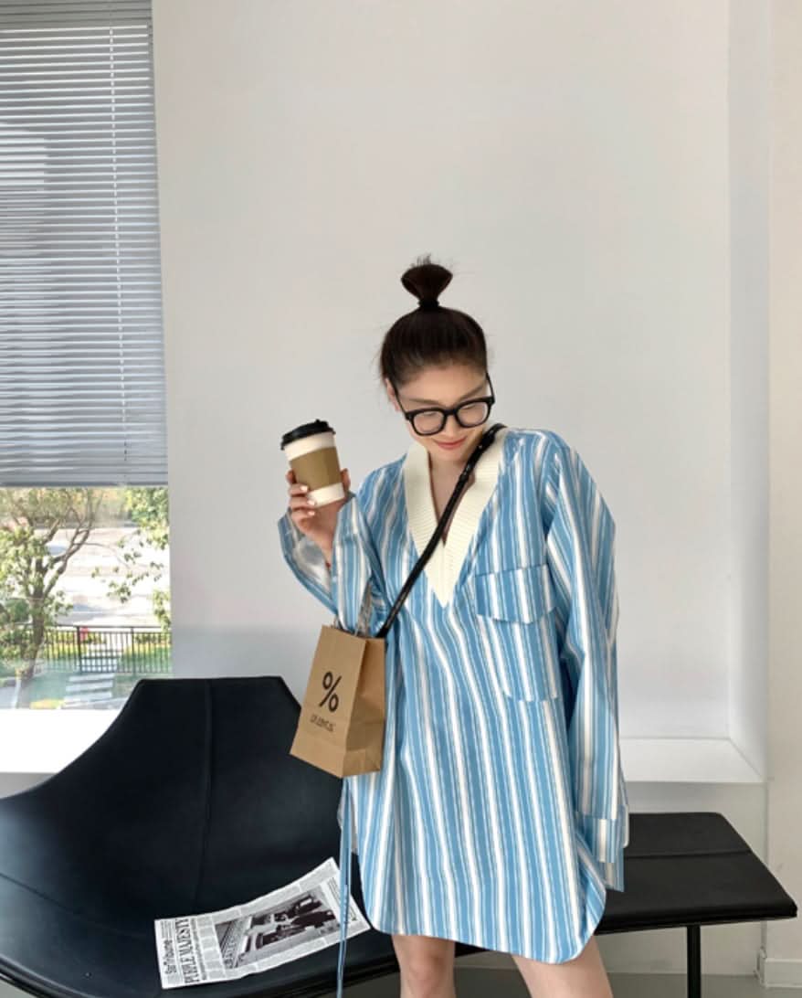 カラーストライプ異素材MIXトップス - select store mirror meカラーストライプ異素材MIXトップス186780945mirror meselect store mirror me186780945S