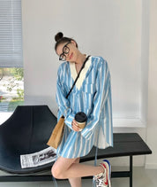 カラーストライプ異素材MIXトップス - select store mirror meカラーストライプ異素材MIXトップス186780945mirror meselect store mirror me186780945S