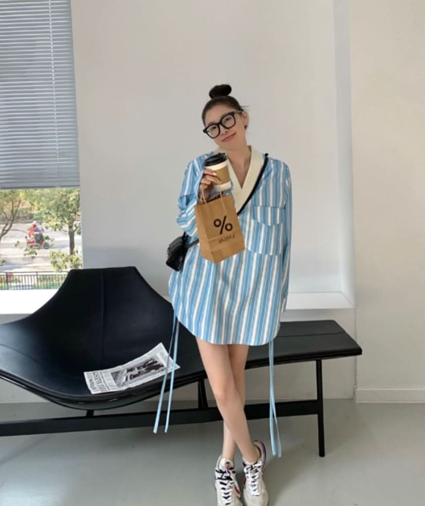 カラーストライプ異素材MIXトップス - select store mirror meカラーストライプ異素材MIXトップス186780945mirror meselect store mirror me186780945S