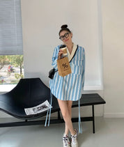 カラーストライプ異素材MIXトップス - select store mirror meカラーストライプ異素材MIXトップス186780945mirror meselect store mirror me186780945S