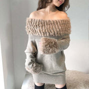 <ベージュSサイズ1点即納>【動画あり】ラビットファーオフショルワンピース 2色展開 - select store mirror me<ベージュSサイズ1点即納>【動画あり】ラビットファーオフショルワンピース 2色展開52692785mirror meselect store mirror me52692785【即納】ベージュ×S