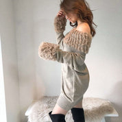 <ベージュSサイズ1点即納>【動画あり】ラビットファーオフショルワンピース 2色展開 - select store mirror me<ベージュSサイズ1点即納>【動画あり】ラビットファーオフショルワンピース 2色展開52692785mirror meselect store mirror me52692785【即納】ベージュ×S