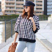 <ベージュS1点、ブラックSサイズ1点即納>【カラー展開豊富】【動画あり】千鳥格子柄ベーシックシルエットニットトップス 5色展開 - select store mirror me<ベージュS1点、ブラックSサイズ1点即納>【カラー展開豊富】【動画あり】千鳥格子柄ベーシックシルエットニットトップス 5色展開194486737mirror meselect store mirror me194486737【即納】ベージュ S