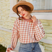 <ベージュS1点、ブラックSサイズ1点即納>【カラー展開豊富】【動画あり】千鳥格子柄ベーシックシルエットニットトップス 5色展開 - select store mirror me<ベージュS1点、ブラックSサイズ1点即納>【カラー展開豊富】【動画あり】千鳥格子柄ベーシックシルエットニットトップス 5色展開194486737mirror meselect store mirror me194486737【即納】ベージュ S