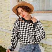 <ベージュS1点、ブラックSサイズ1点即納>【カラー展開豊富】【動画あり】千鳥格子柄ベーシックシルエットニットトップス 5色展開 - select store mirror me<ベージュS1点、ブラックSサイズ1点即納>【カラー展開豊富】【動画あり】千鳥格子柄ベーシックシルエットニットトップス 5色展開194486737mirror meselect store mirror me194486737【即納】ベージュ S