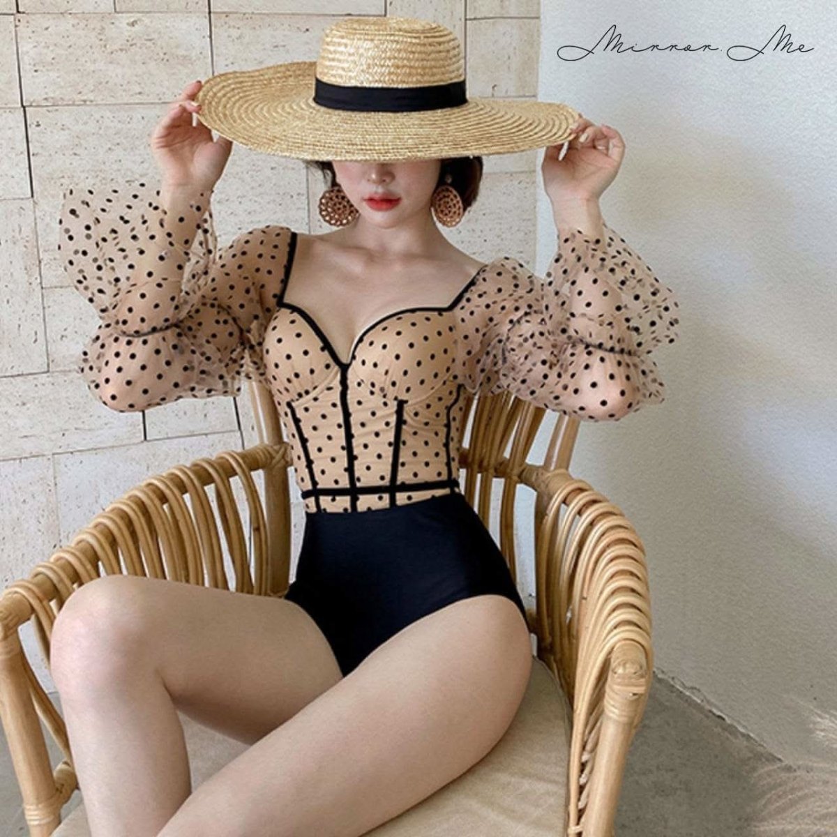 【即納Sサイズ1点】【動画あり】ドットシースルースリーブレースアップワンピースビキニ - select store mirror me【即納Sサイズ1点】【動画あり】ドットシースルースリーブレースアップワンピースビキニ114818523mirror meselect store mirror me114818523【即納】S