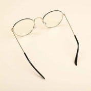 SALE【通常3,780▶︎3,402円】<即納>【曇らない特殊加工】UV&ブルーライト軽減ゴールドフレームだてメガネ 2色展開 mirror me