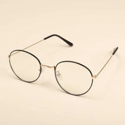 SALE【通常3,780▶︎3,402円】<即納>【曇らない特殊加工】UV&ブルーライト軽減ゴールドフレームだてメガネ 2色展開 mirror me