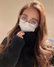 SALE【通常3,780▶︎3,402円】<即納>【曇らない特殊加工】UV&ブルーライト軽減ゴールドフレームだてメガネ 2色展開 mirror me