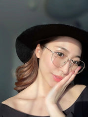 SALE【通常3,780▶︎3,402円】<即納>【曇らない特殊加工】UV&ブルーライト軽減ゴールドフレームだてメガネ 2色展開 mirror me