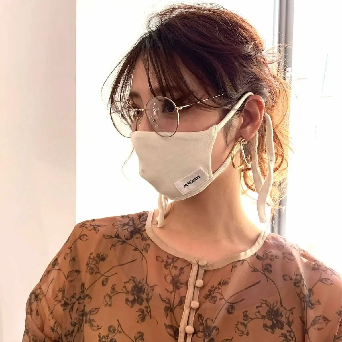 SALE【通常3,780▶︎3,402円】<即納>【曇らない特殊加工】UV&ブルーライト軽減ゴールドフレームだてメガネ 2色展開 mirror me