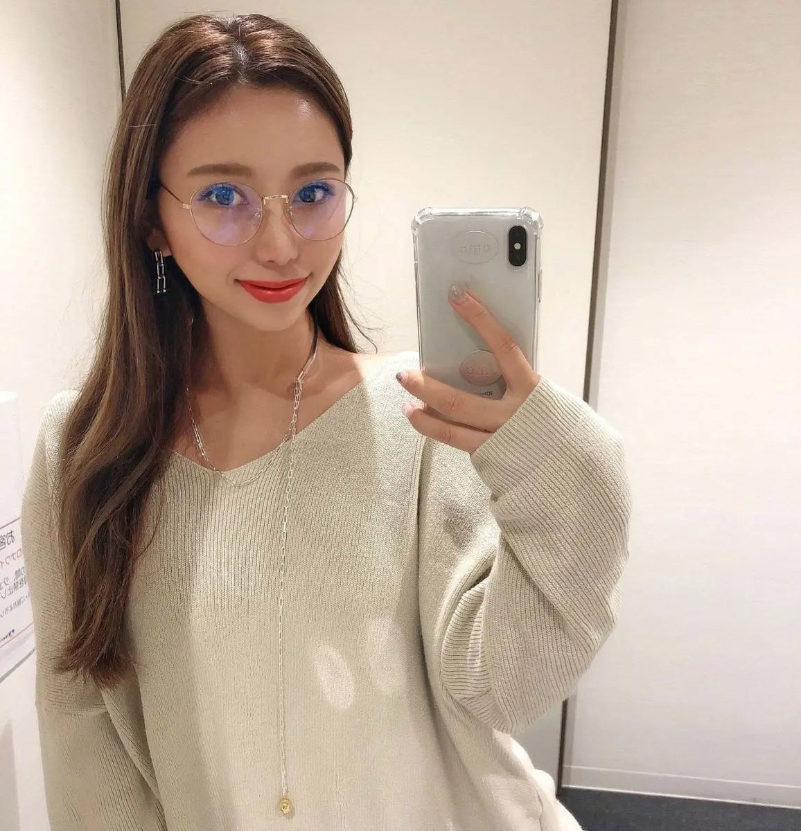 SALE【通常3,780▶︎3,402円】<即納>【曇らない特殊加工】UV&ブルーライト軽減ゴールドフレームだてメガネ 2色展開 mirror me