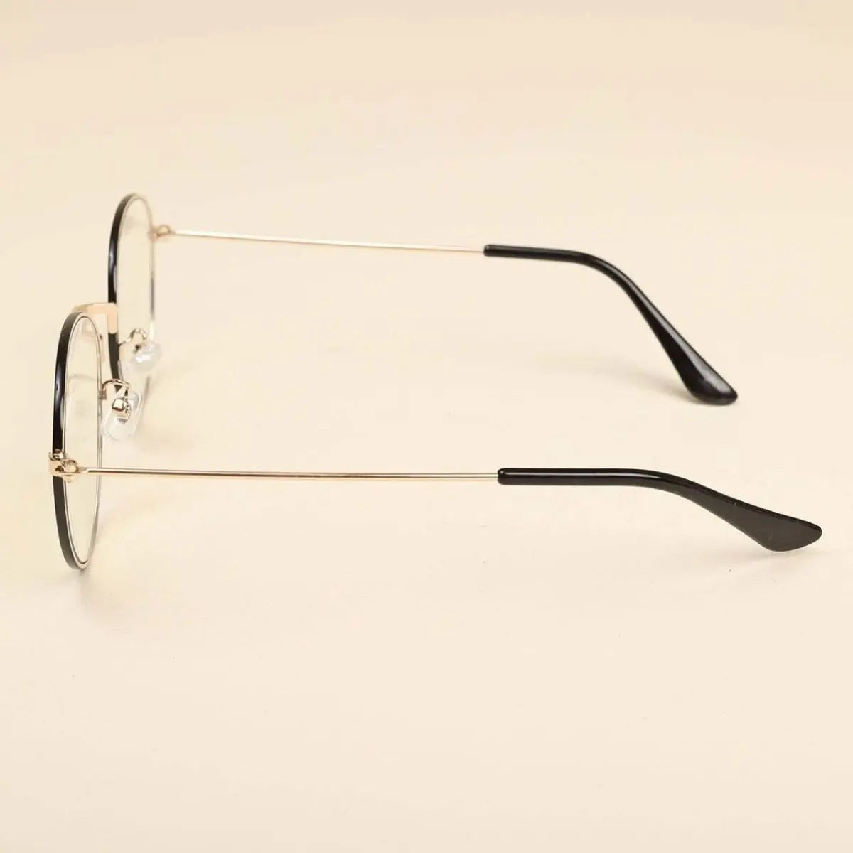 SALE【通常3,780▶︎3,402円】<即納>【曇らない特殊加工】UV&ブルーライト軽減ゴールドフレームだてメガネ 2色展開 mirror me