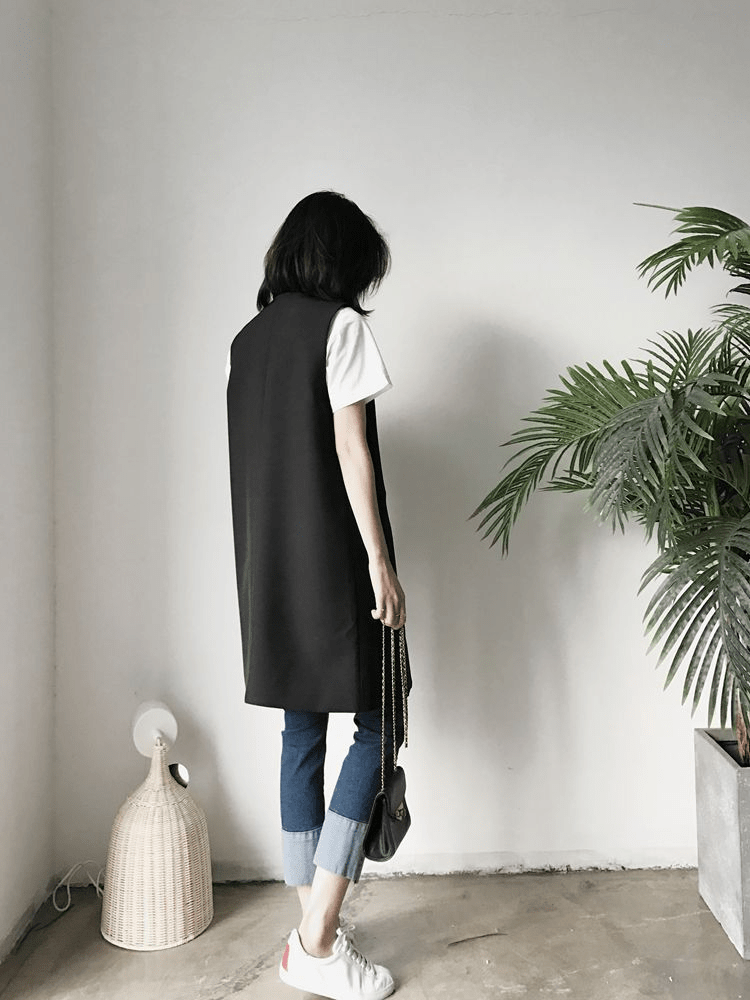 ロングベスト ジャケット - select store mirror meロングベスト ジャケットselect store mirror meselect store mirror meグレージュ S