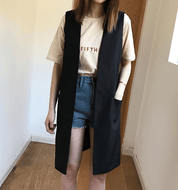 ロングベスト ジャケット - select store mirror meロングベスト ジャケットselect store mirror meselect store mirror meグレージュ S