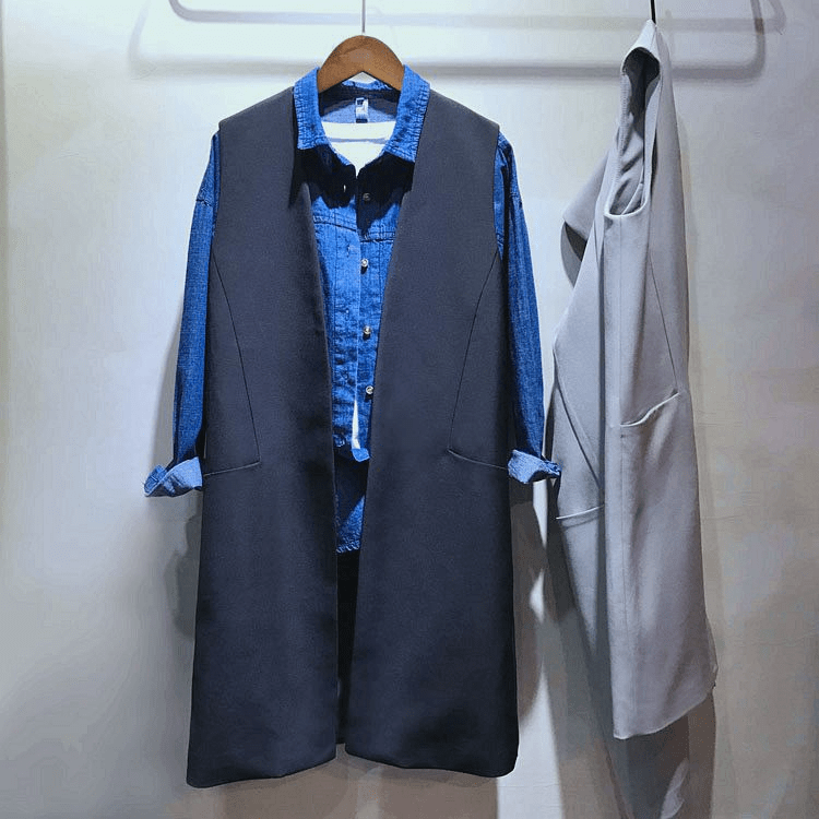 ロングベスト ジャケット - select store mirror meロングベスト ジャケットselect store mirror meselect store mirror meグレージュ S