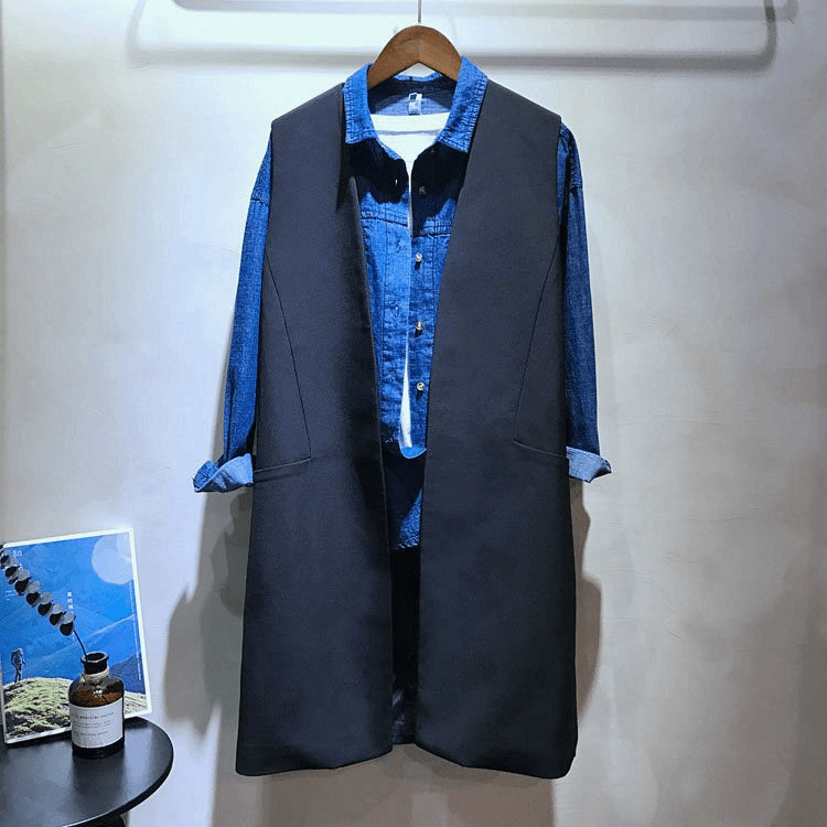 ロングベスト ジャケット - select store mirror meロングベスト ジャケットselect store mirror meselect store mirror meグレージュ S