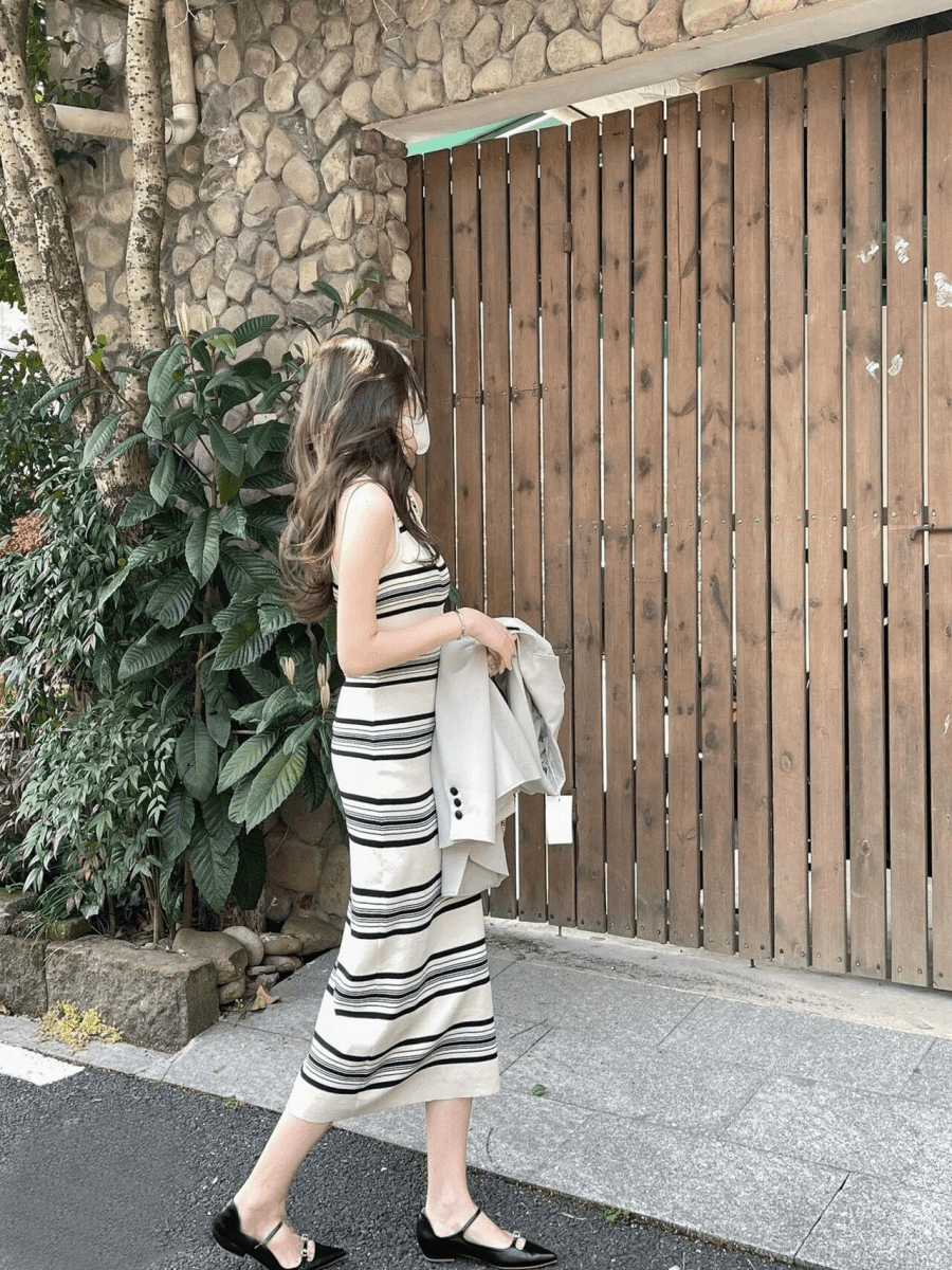 ノースリーブボーダーニットワンピース - select store mirror meノースリーブボーダーニットワンピースselect store mirror meselect store mirror meS