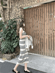 ノースリーブボーダーニットワンピース - select store mirror meノースリーブボーダーニットワンピースselect store mirror meselect store mirror meS