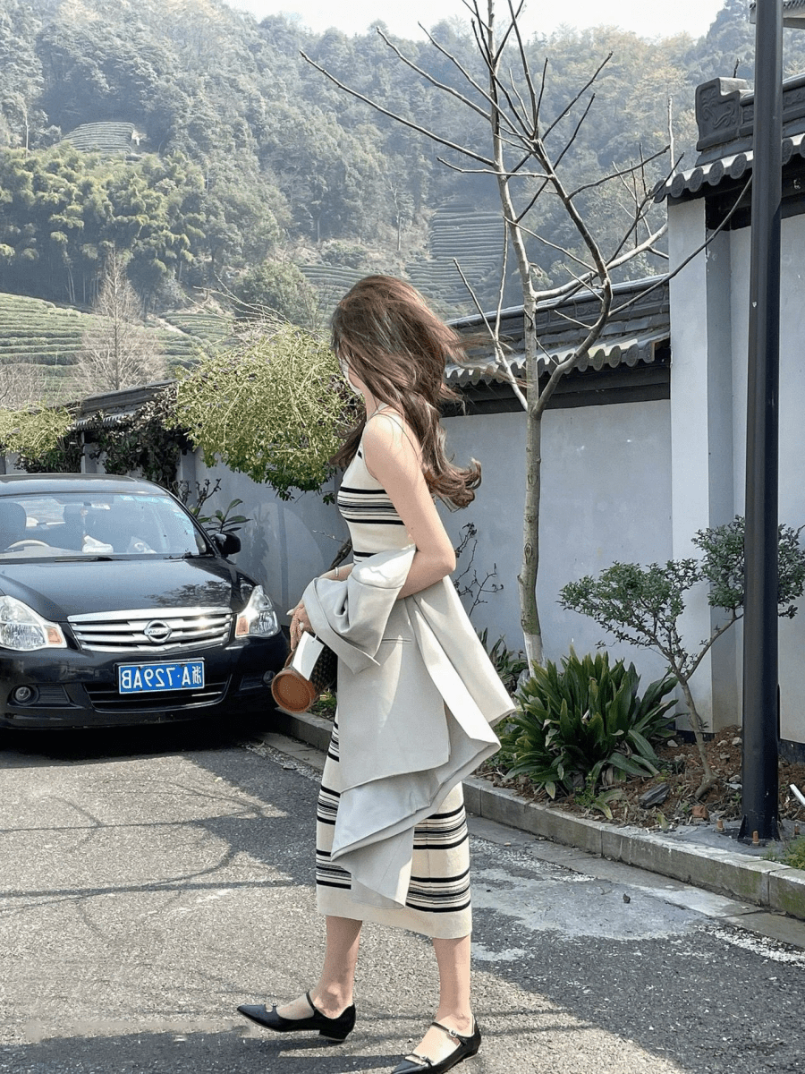 ノースリーブボーダーニットワンピース - select store mirror meノースリーブボーダーニットワンピースselect store mirror meselect store mirror meS