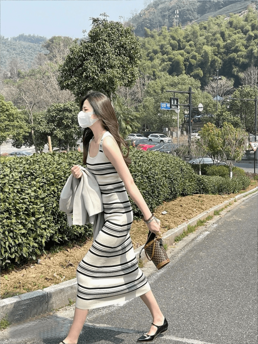 ノースリーブボーダーニットワンピース - select store mirror meノースリーブボーダーニットワンピースselect store mirror meselect store mirror meS