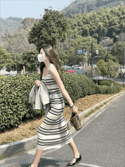 ノースリーブボーダーニットワンピース - select store mirror meノースリーブボーダーニットワンピースselect store mirror meselect store mirror meS