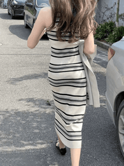 ノースリーブボーダーニットワンピース - select store mirror meノースリーブボーダーニットワンピースselect store mirror meselect store mirror meS