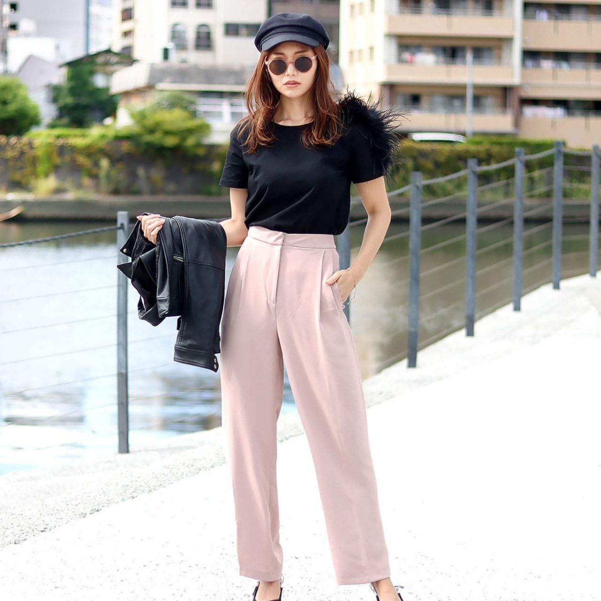 <Sサイズ即納>【動画あり】かすみピンクハイウエストワイドレッグパンツ - select store mirror me<Sサイズ即納>【動画あり】かすみピンクハイウエストワイドレッグパンツ194555479mirror meselect store mirror me194555479【即納】S